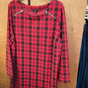 Talbots Plus Size Buffalo Print Dress Size 2X